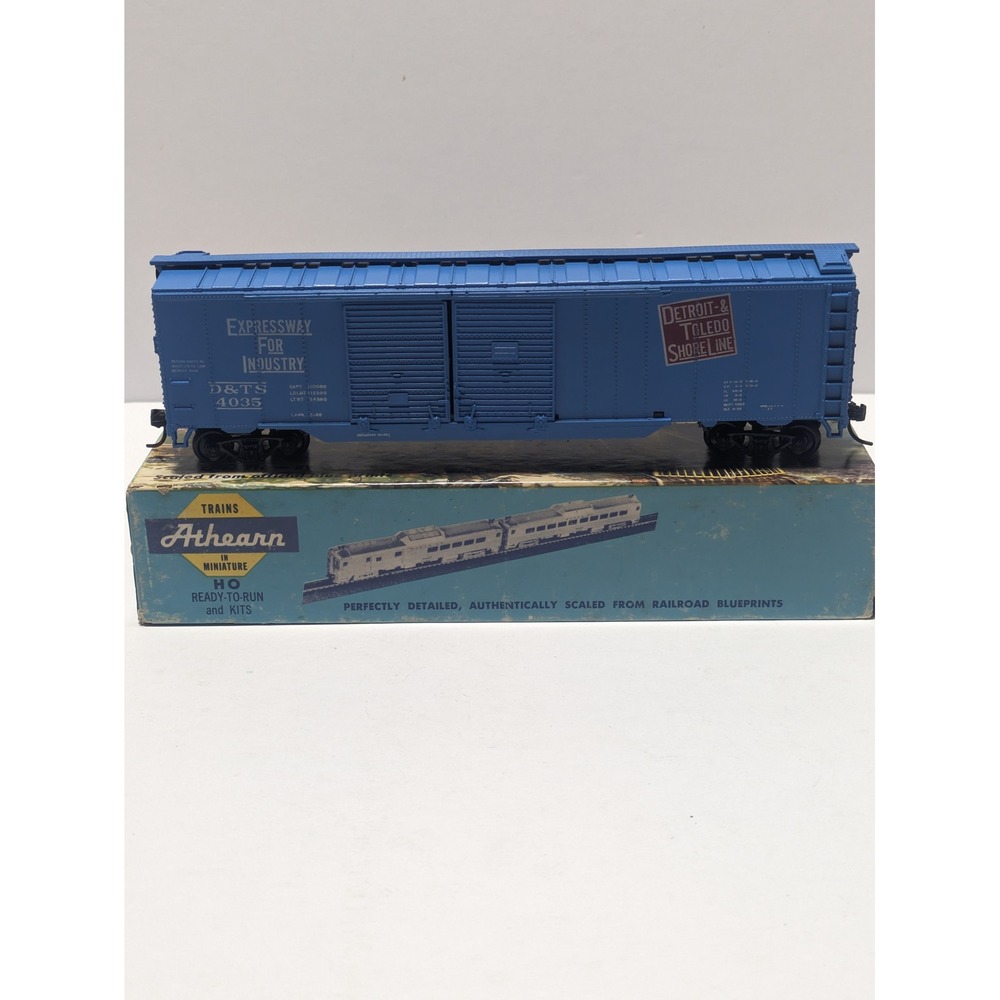 Athearn Vintage HO Scale Detroit & Toledo Shore Line D&TS 4035 Blue Boxcar